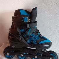 pattini in linea regolabili 34-37 colore blu