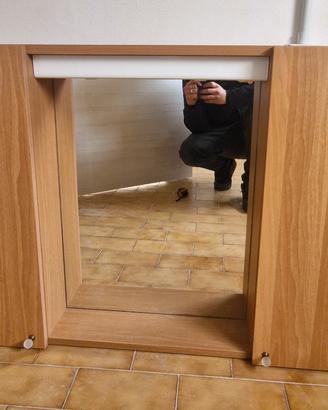 Mobile Bagno con Specchio e Contenitore