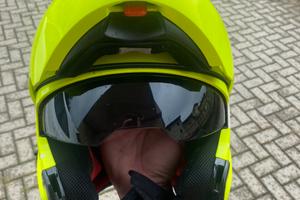 Casco moto modulare nolan alta visibilità N91