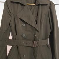 trench Sisley verde scuro 44