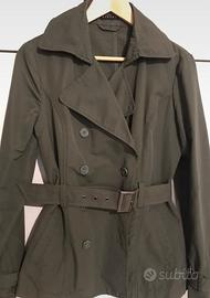 trench Sisley verde scuro 44