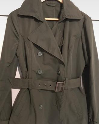 trench Sisley verde scuro 44