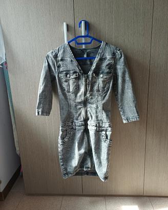 Abito in jeans Rainbow, vestito denim in cotone