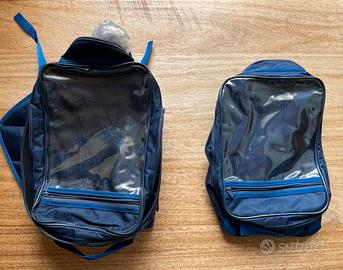 Borsa serbatoio blu con borsetta aggiuntiva