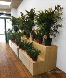 x piante arredo  legno design fiera allestimento