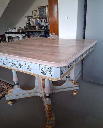 tavolo legno ridipinto