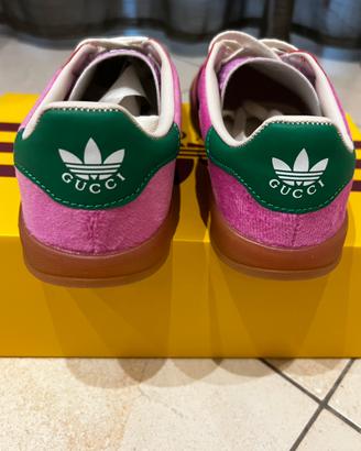 Gucci x Adidas Gazelle Originals 38.5 Rosa Fuxia