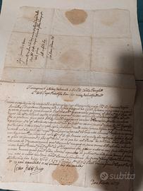 Antico manoscritto in latino 1700