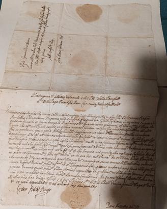 Antico manoscritto in latino 1700