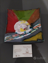 Piatto decorativo ceramica vetrata Nuovo idea rega