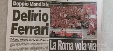 Gazzetta dello Sport anno 2000 Ferrari campione 