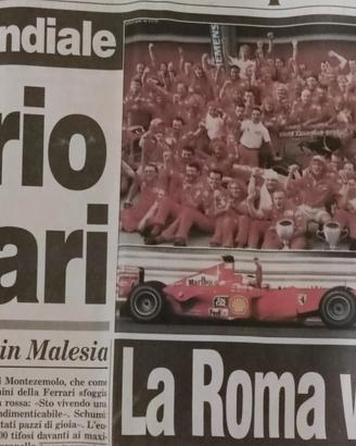 Gazzetta dello Sport anno 2000 Ferrari campione 