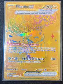 Pikachu ex 179/131 Gold Hyper Rare NM Pokemon ITA