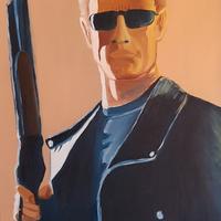 Ritratto ad olio su tela " Terminator "