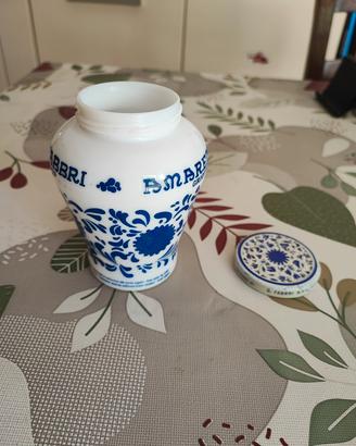 Vaso Amarena Fabbri Anni 60 Vetro Opalino