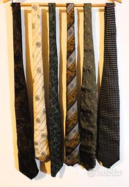 6 Cravatte 100% seta - varie marche