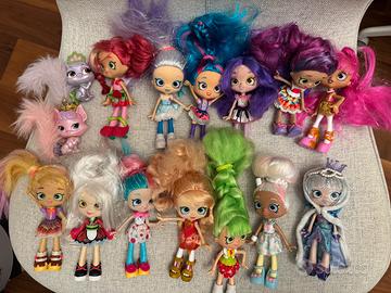 Lotto n13 +2 Bambole Shopkins con accessori