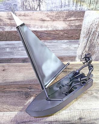 Scultura viti e bulloni BARCA a VELA.