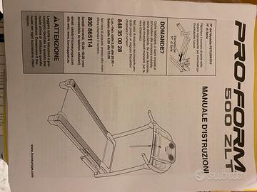 Il tapis roulant Proform 500 ZLT- poco usato