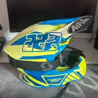 Casco Airoh enduro + mascherina Scott