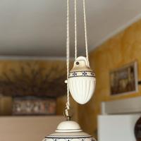 Lampadario artigianale ceramica con contrappeso