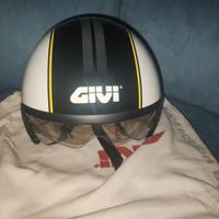 casco givi cafe' racer white-black