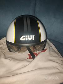 casco givi cafe' racer white-black