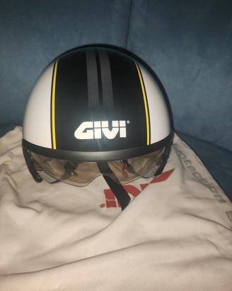 casco givi cafe' racer white-black