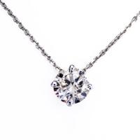 Collana - 14 carati oro bianco - 1,00 ct diamante