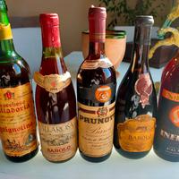 5 bottiglie di vino barolo ,Valtellina eGrignolino