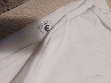 copripiumone bianco damascato bianco