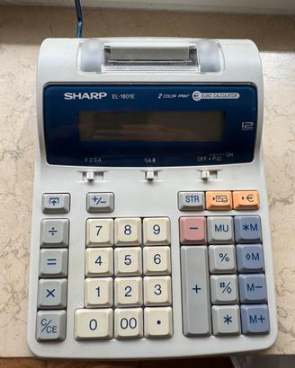 Calcolatrice con Stampante Sharp EL-1801E Bicolore