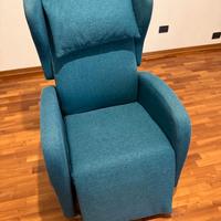 Poltrona elettrica reclinabile 2 motori + batteria