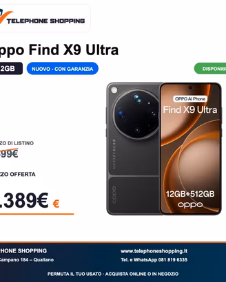 Oppo Find X9 Ultra 12/512GB Nuovo