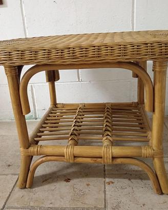 Tavolino in rattan