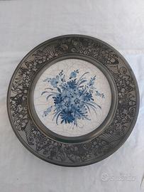 PIATTO CERAMICA E PELTRO BASSANO