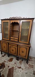 Mobile Credenza con Vetrina e Scomparti Vintage