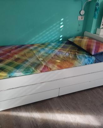 Letto Singolo e Doppio Ikea SLAKT + materassi Ikea