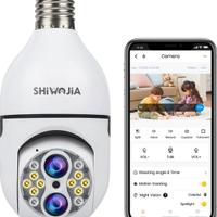 SHIWOJIA Telecamera Lampadina WIFI Esterni, E27 La