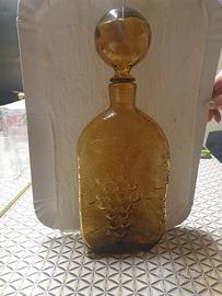 bottiglia decantare in vetro ambrato