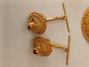 3 coppie di gemelli più una spilla più grande x am