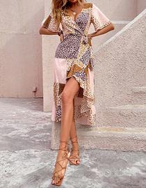 Abito donna incrociato asimmetrico Bohemien-Nuovo