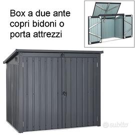 Box copri porta bidoni spazzatura esterno giardino
