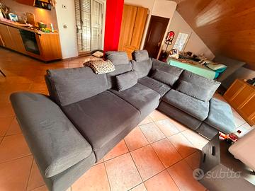 Divano 3 posti letto con penisola destra