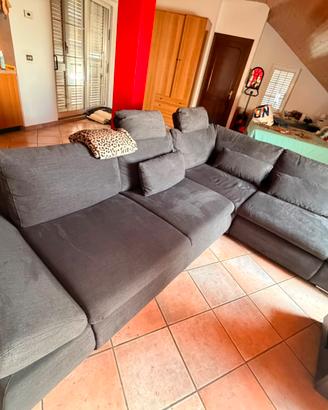 Divano 3 posti letto con penisola destra