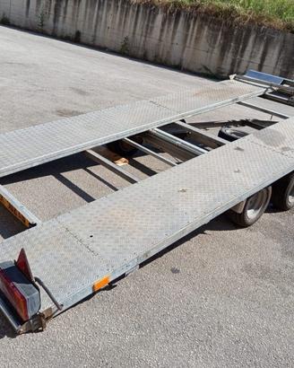 Carrello rimorchio porta auto 2700kg basculante