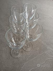 Set 6 bicchieri con gambo