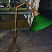 lampada anni 50 funzionante ottone  vetro 