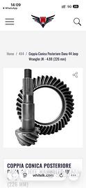 Coppie coniche  per dana 44 Jeep wrangler da 4.88