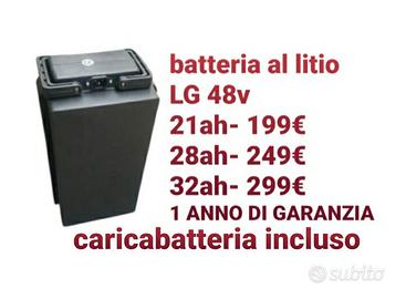 batteria al litio scooter elettrico 21ah 28ah 32ah